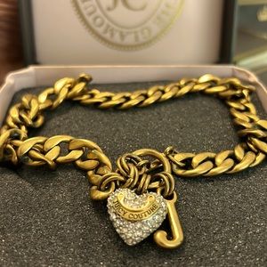Gold/Diamond Juicy Couture Charm Necklace